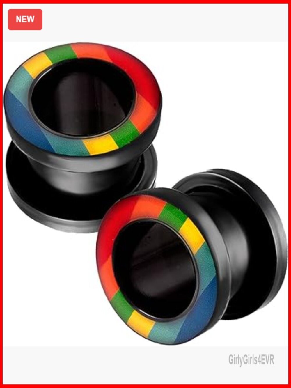 Acrylic Screw Fit Flesh Tunnel Ear Plugs Gauge Stretchers 0g 00g 1/2 Inch